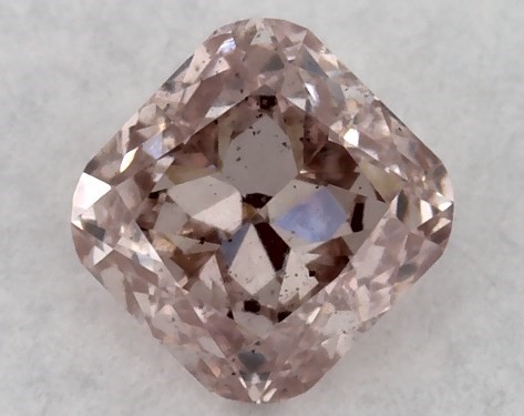GIA 0.21 Carat Fancy Brownish Pink-SI1 Cushion Modified Cut Diamond
